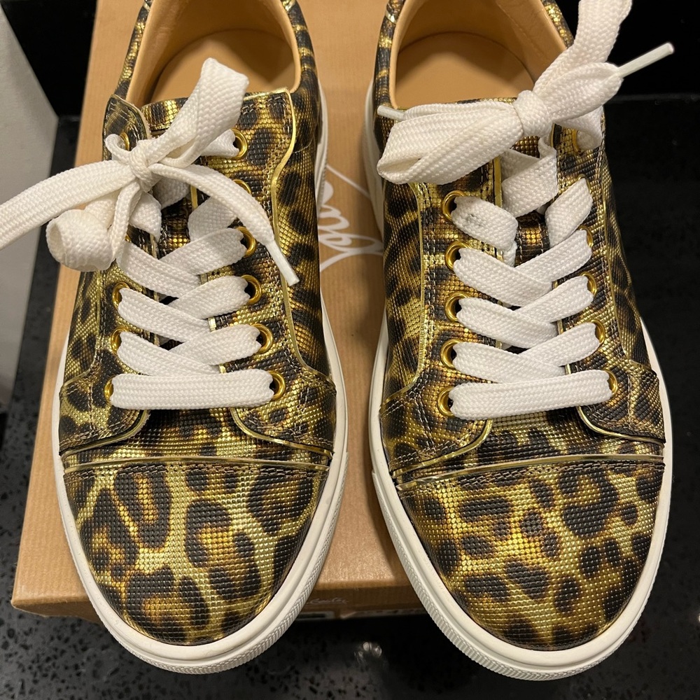 Christian Louboutin Brown and Black Sneakers